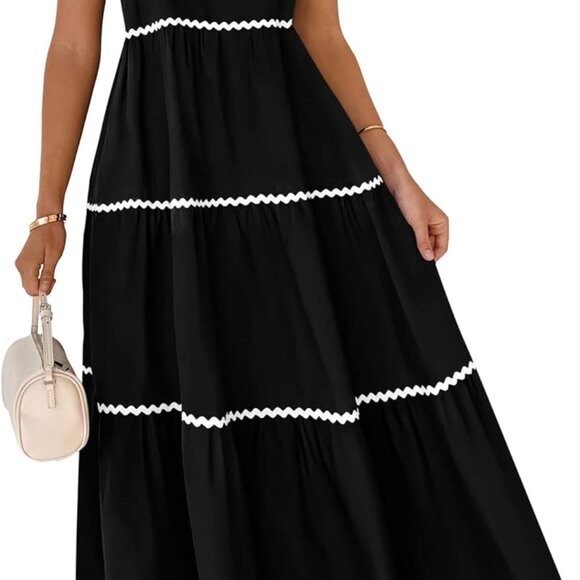Boho Summer Dress Womens Spaghetti Strap Backless Maxi Flowing Sofa - Picture 1 of 6